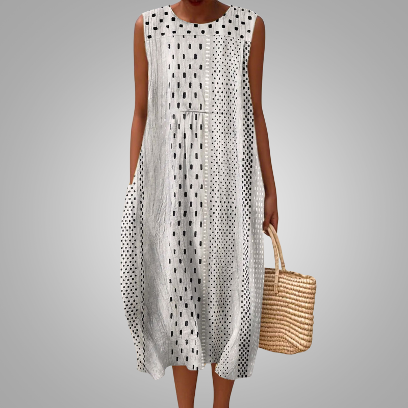 Nora | Monochrome Dot Dress