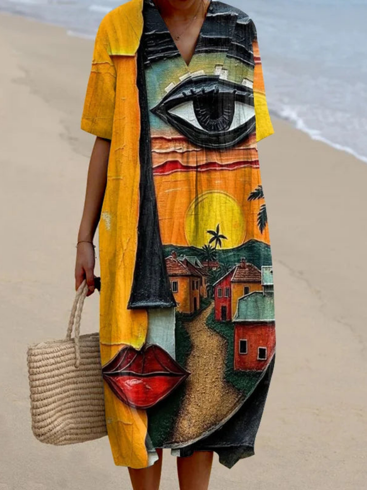 Tania - Summer Breeze Printed Dress