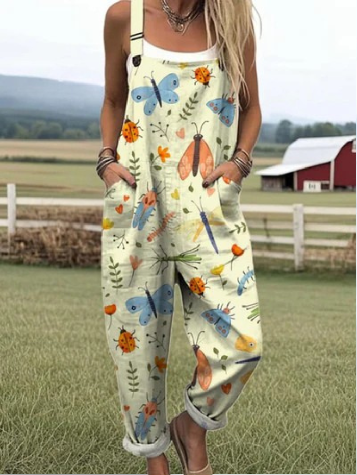 Butterfly Pattern | Wide Leg Jumpsuit
