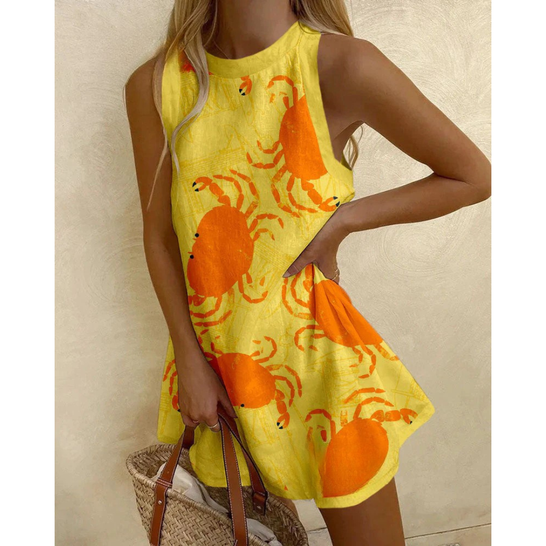 Beatrice™ | Crab Print Minidress