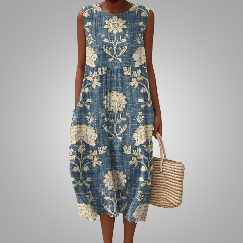 Iris | Indigo Garden Dress
