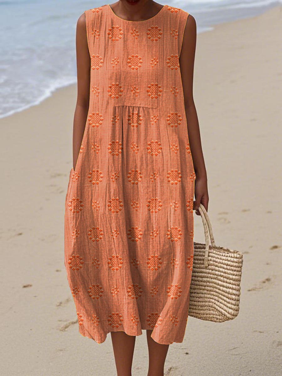 Beatrice - Elegant Sleeveless Summer Dress with Pockets