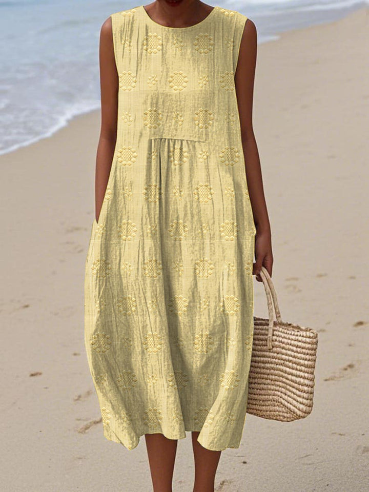 Beatrice - Elegant Sleeveless Summer Dress with Pockets