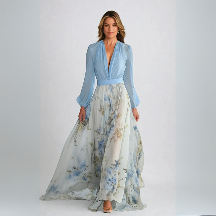 Dolores - Elegant Floral Maxi Dress