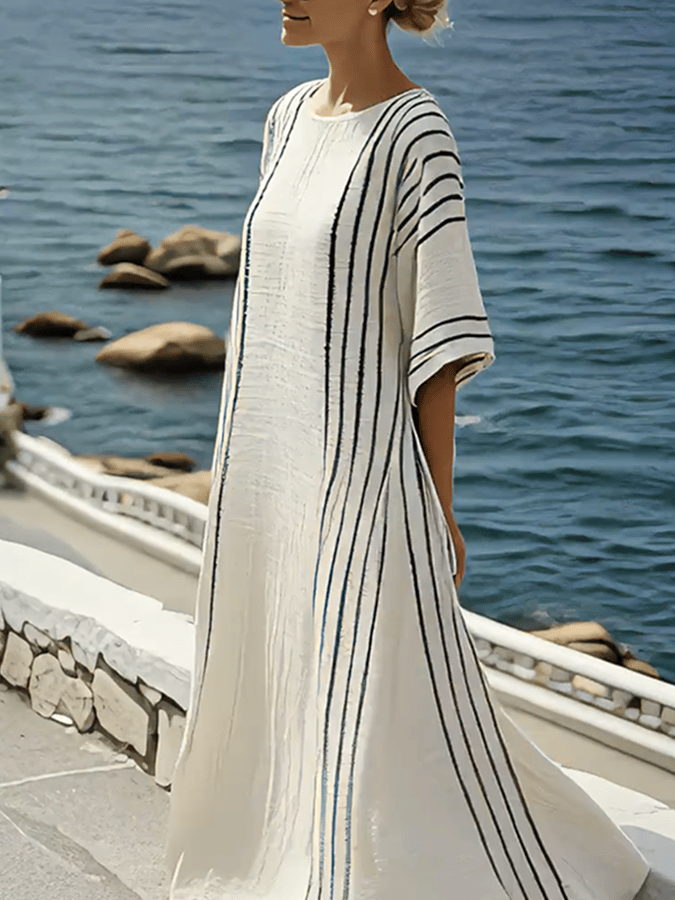 Zuri – Contrast Striped Dress