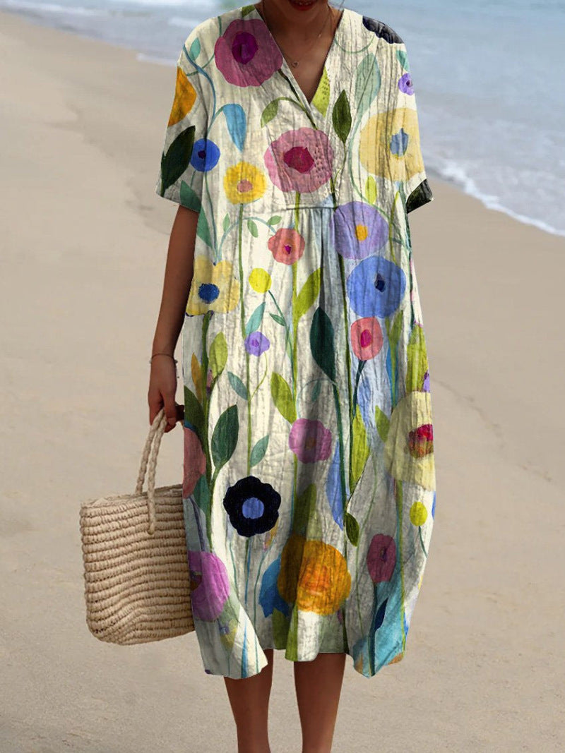 Luna - Colorful Floral Summer Dress