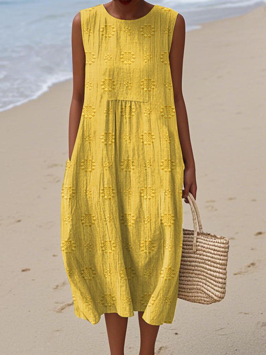 Beatrice - Elegant Sleeveless Summer Dress with Pockets