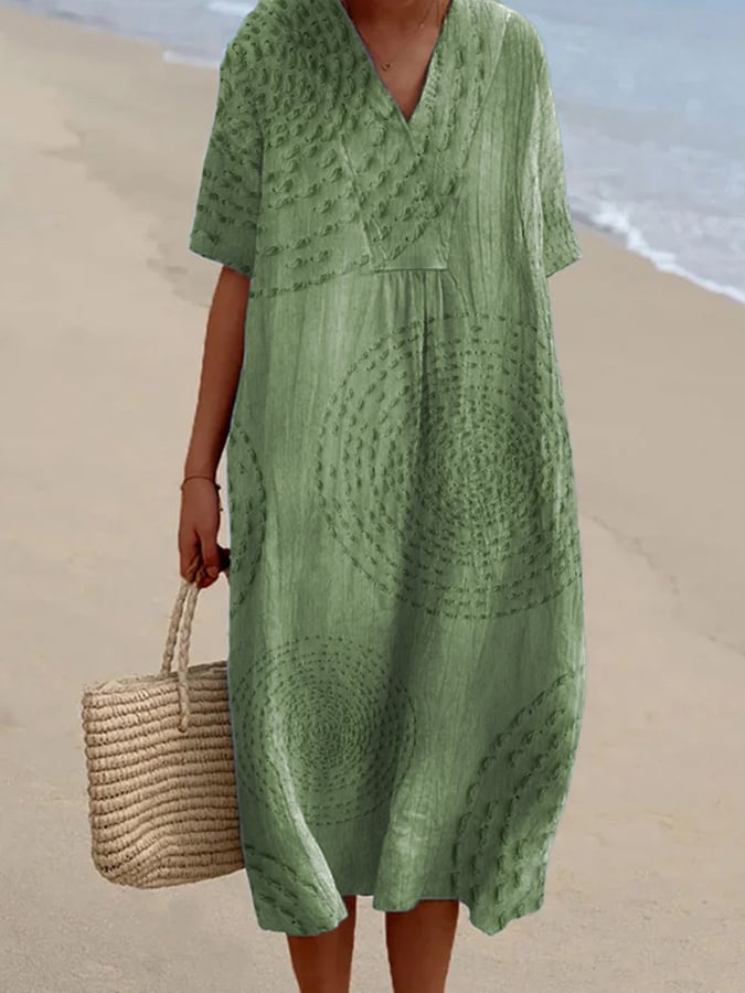Women'S Casual Printed Loose Dress