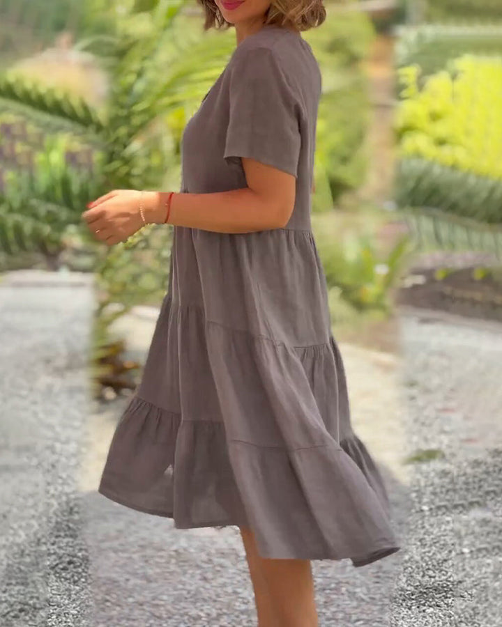 Emma - Elegant V-Neck Dress