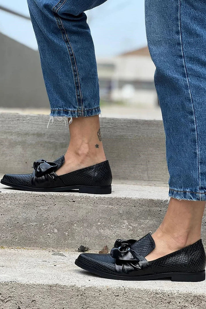 CARINE | ELEGANT LOAFERS SNAKE LEATHER PRINT