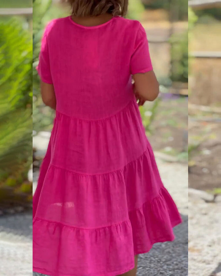 Emma - Elegant V-Neck Dress
