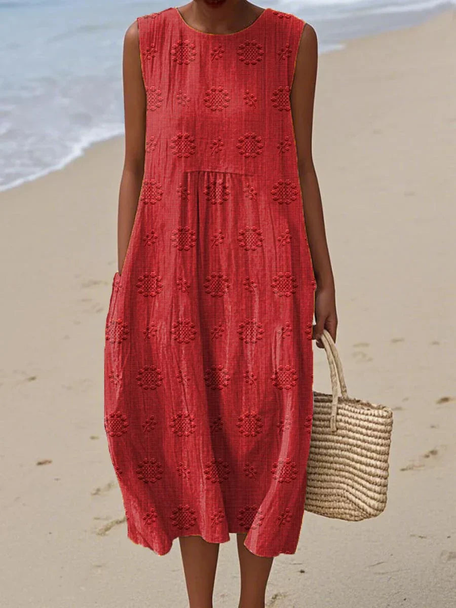 Beatrice - Elegant Sleeveless Summer Dress with Pockets