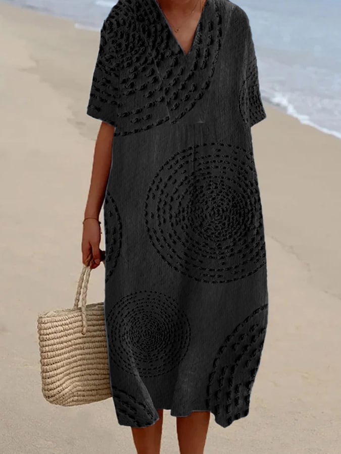 Women'S Casual Printed Loose Dress