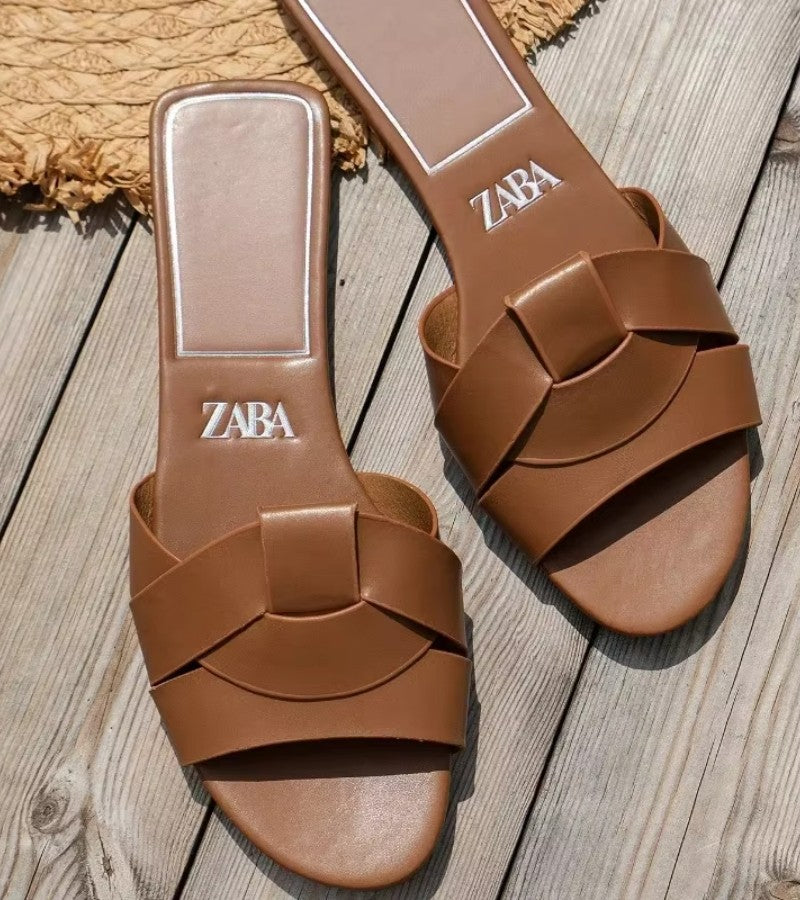 ZABA | Elegant Woven Flat Sandals