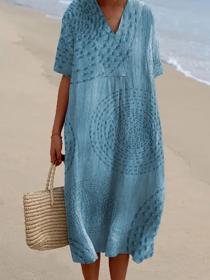 Women'S Casual Printed Loose Dress
