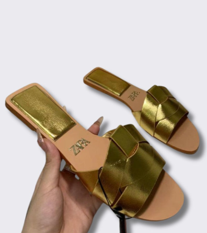 ZABA | Elegant Woven Flat Sandals