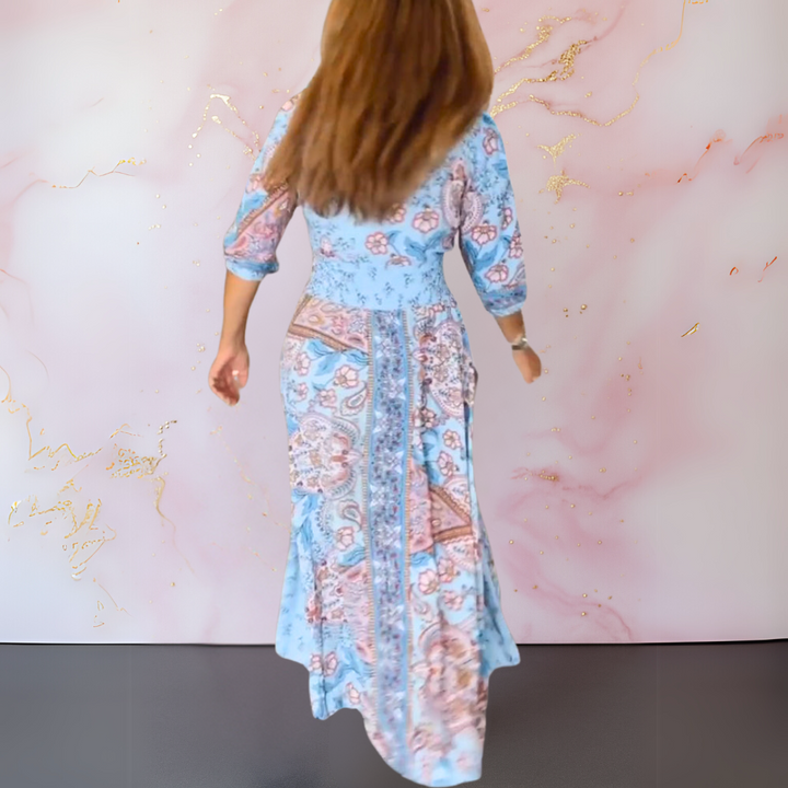 Marga™ - Elegant summer dress with V-neck