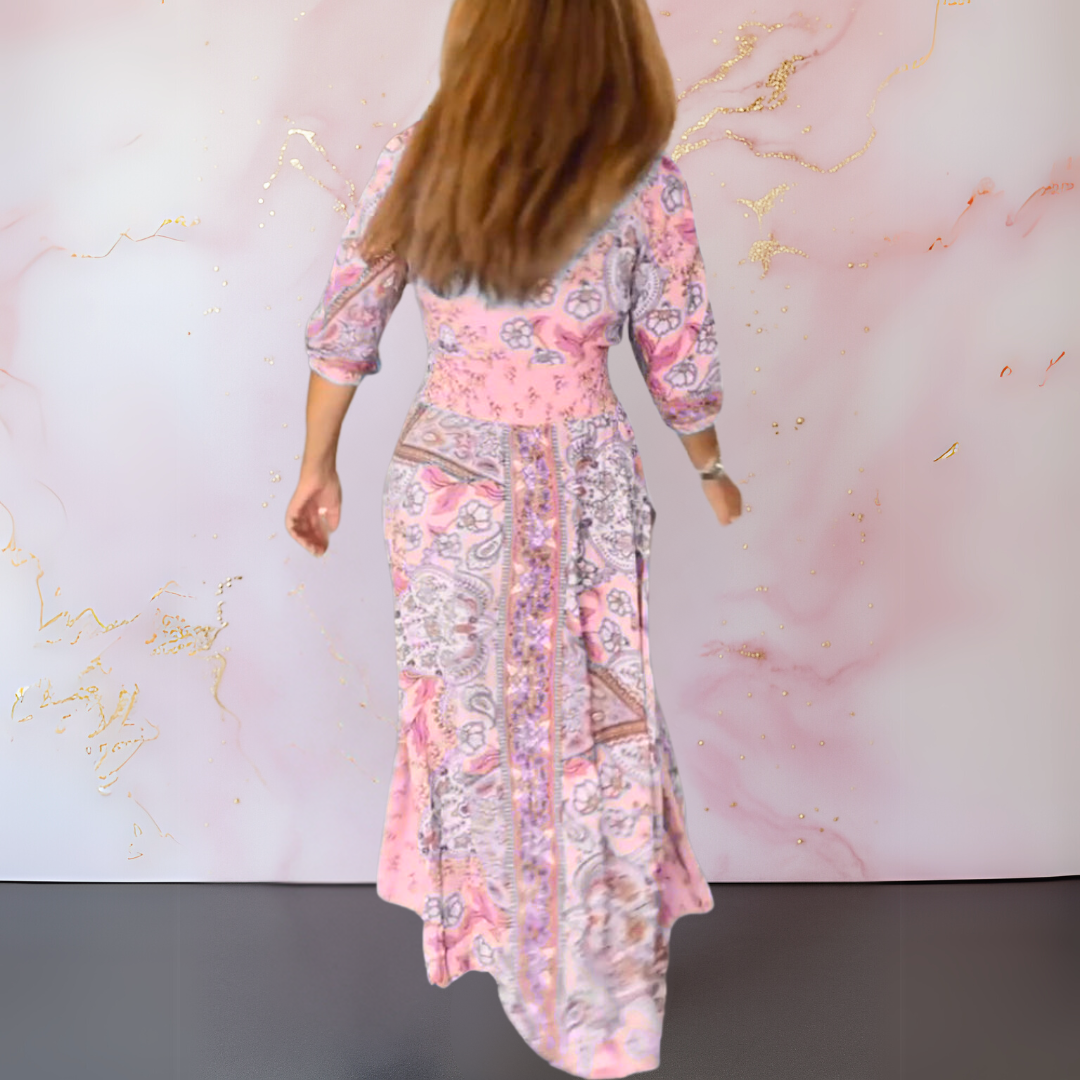 Marga™ - Elegant summer dress with V-neck