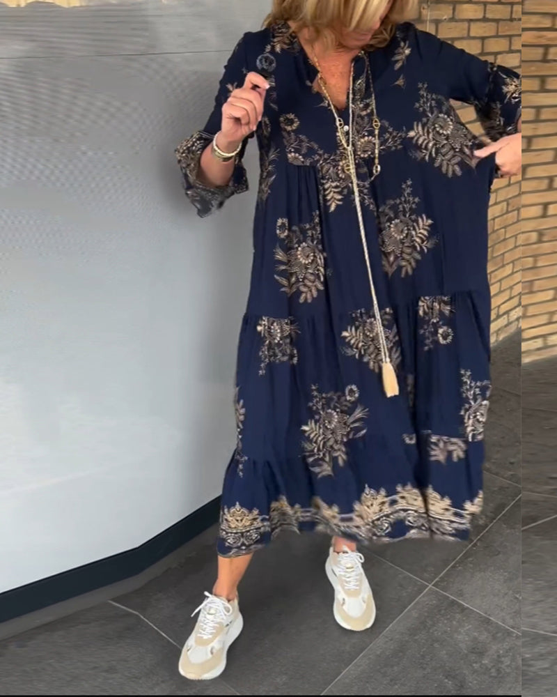 Rilley - Retro Bohemian Maxi Dress