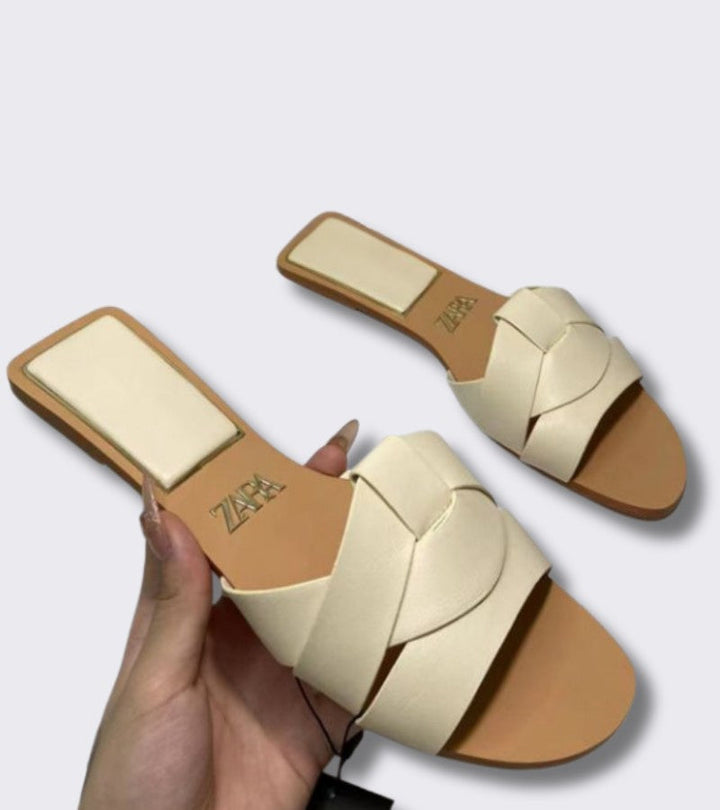 ZABA | Elegant Woven Flat Sandals