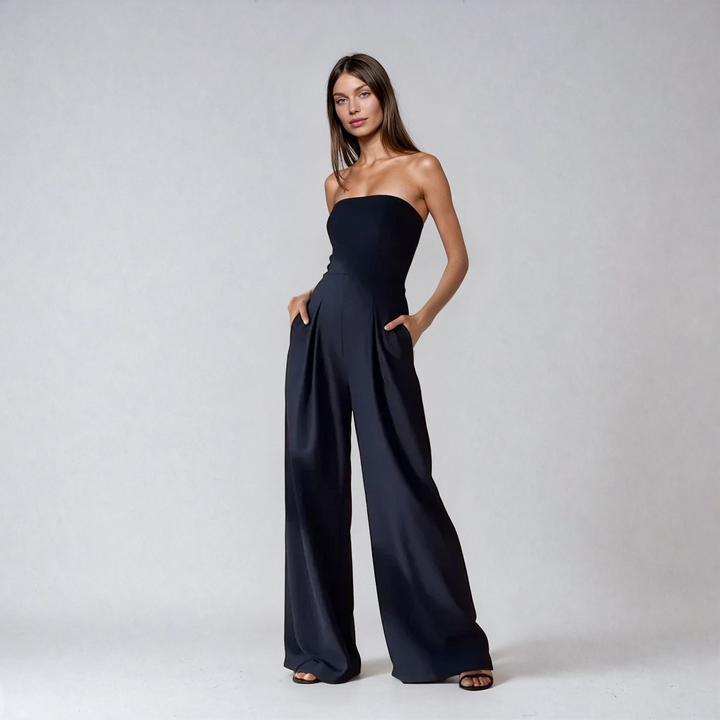 Ceria - Chic Strapless Jumpsuit