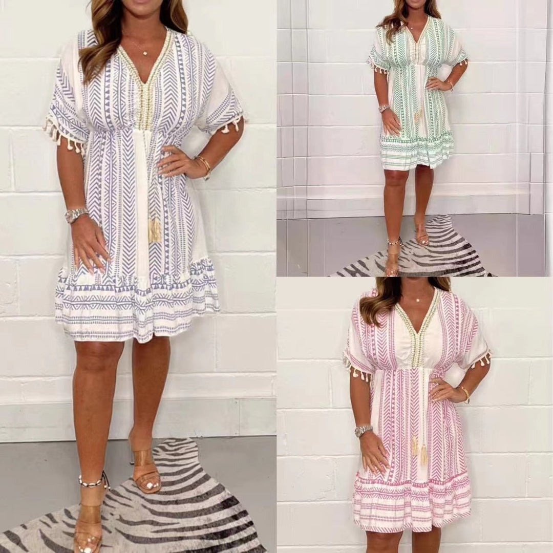 Olivia | Bohemian V-Neck Dress