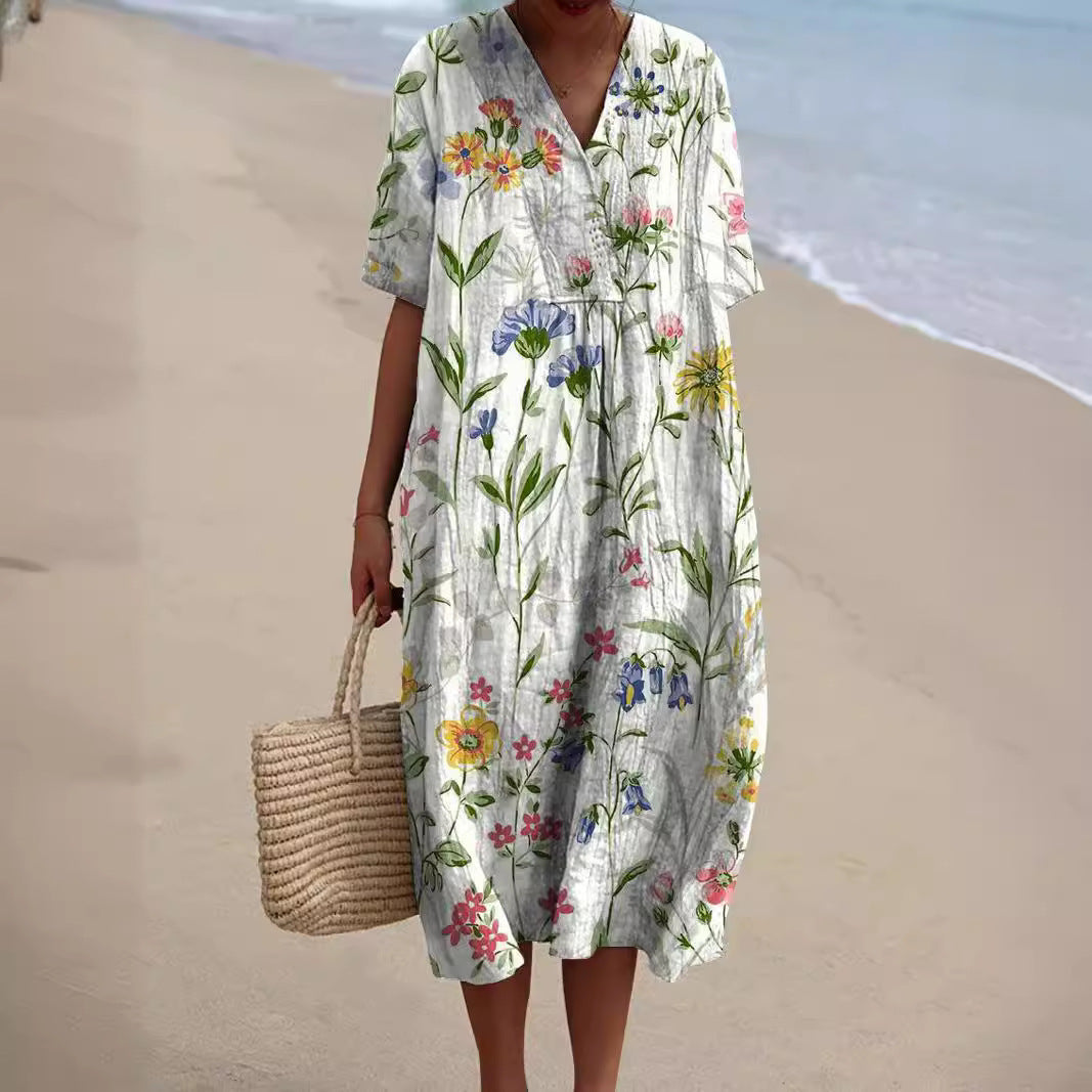Luna - Colorful Floral Summer Dress