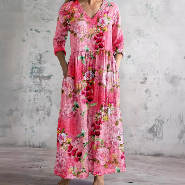 Cherrie - Floral Patterned Dress