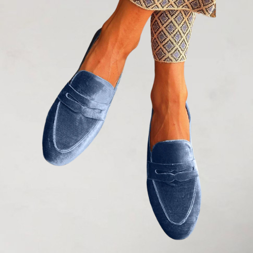 BRENDA | STYLISH SLIP-ONS WITH VELVET PATCHWORK