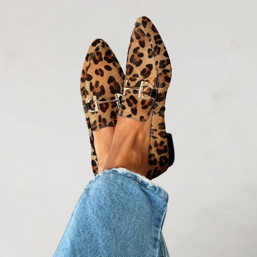BIANCA | STYLISH LOAFERS WITH PRINT AND METAL BUCKLE