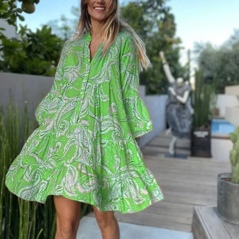 Everlen™ - Boho Bloom Midi Dress