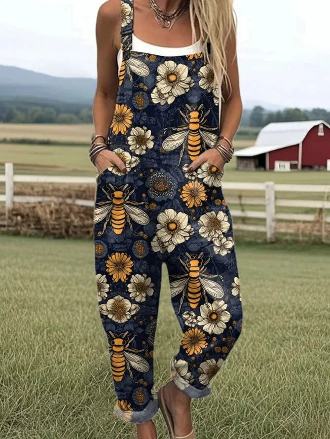 Artistic Print | Wide Leg Jumpsuit