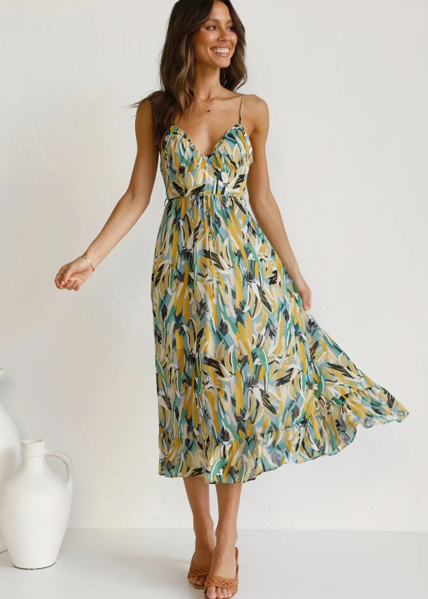 Scarlett - Elegant Print Dress
