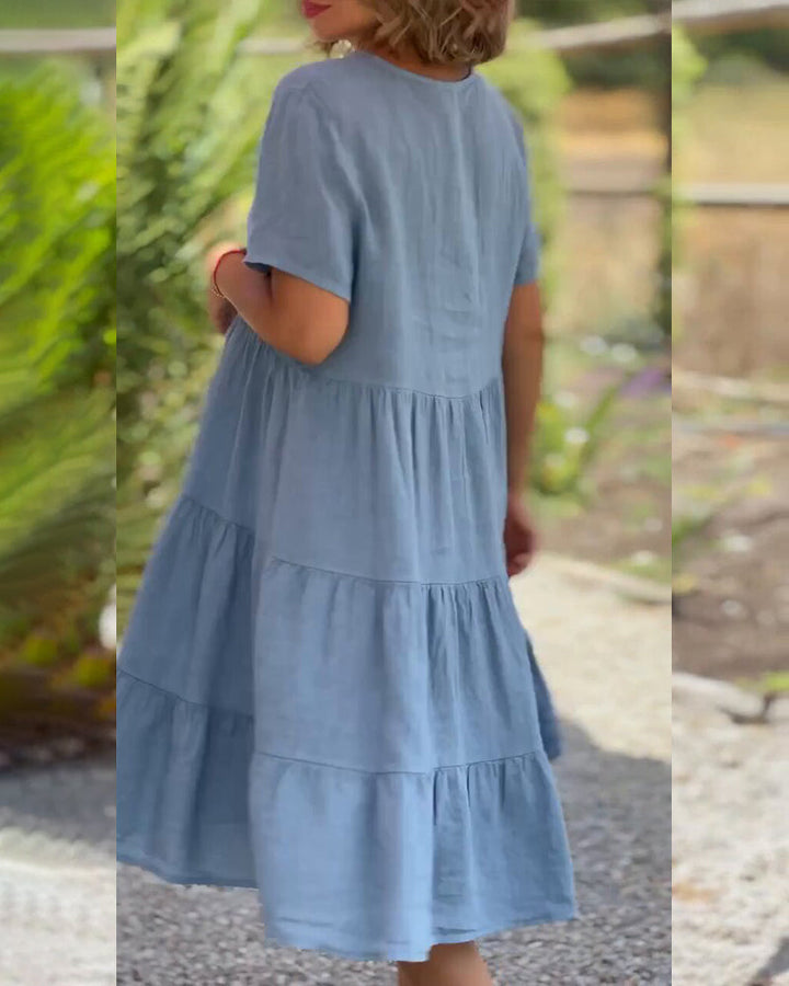 Emma - Elegant V-Neck Dress