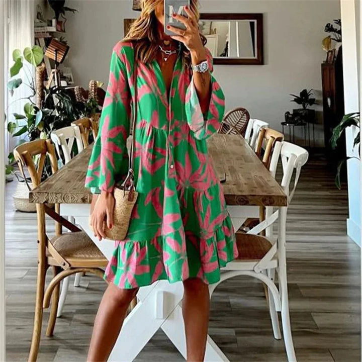 Everlen™ - Boho Bloom Midi Dress