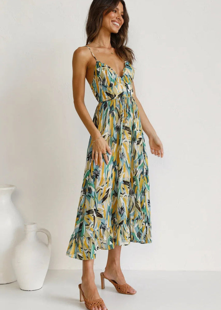 Scarlett - Elegant Print Dress