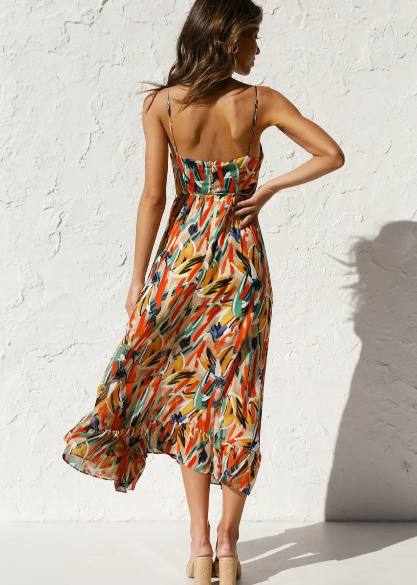 Scarlett - Elegant Print Dress