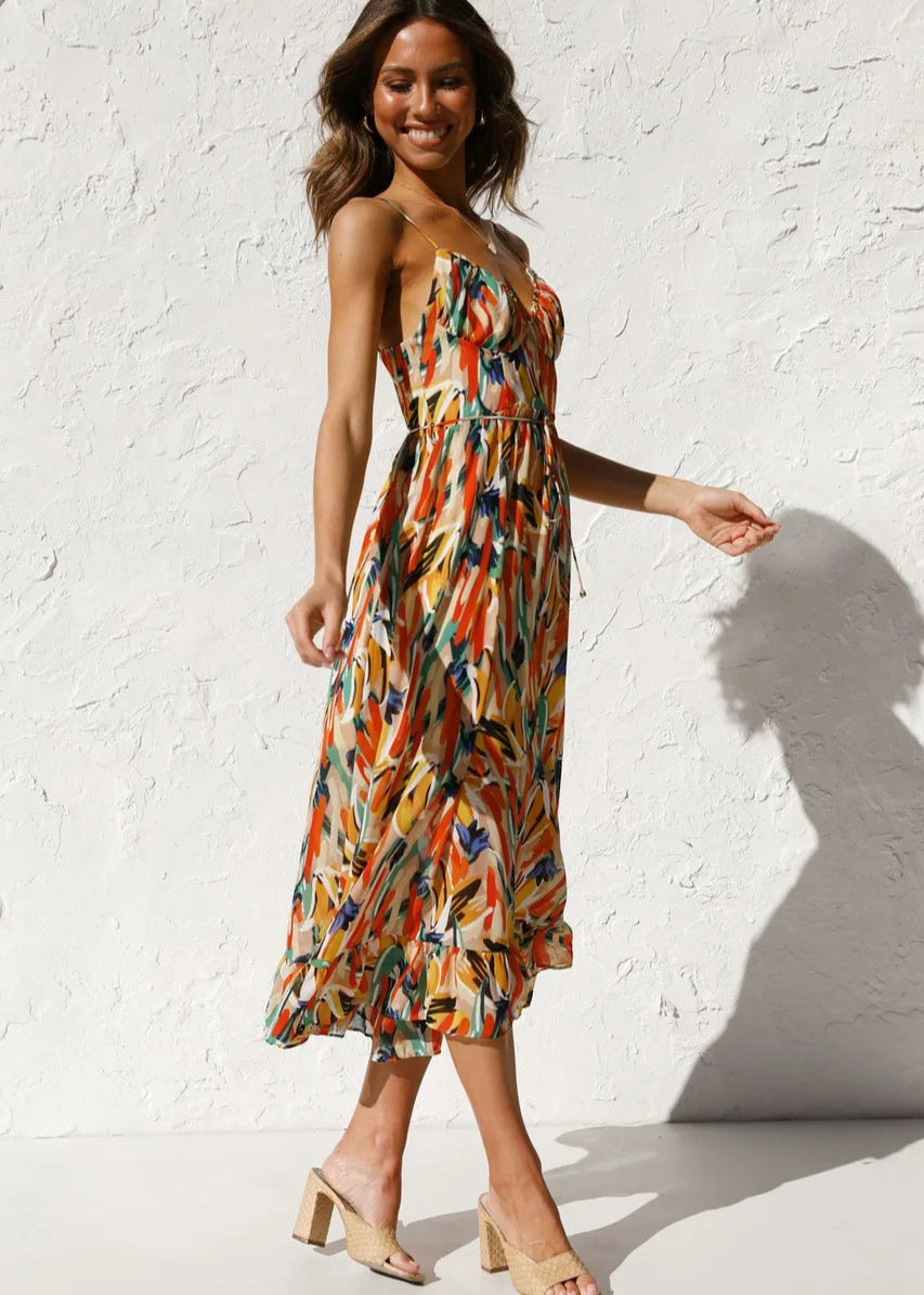Scarlett - Elegant Print Dress