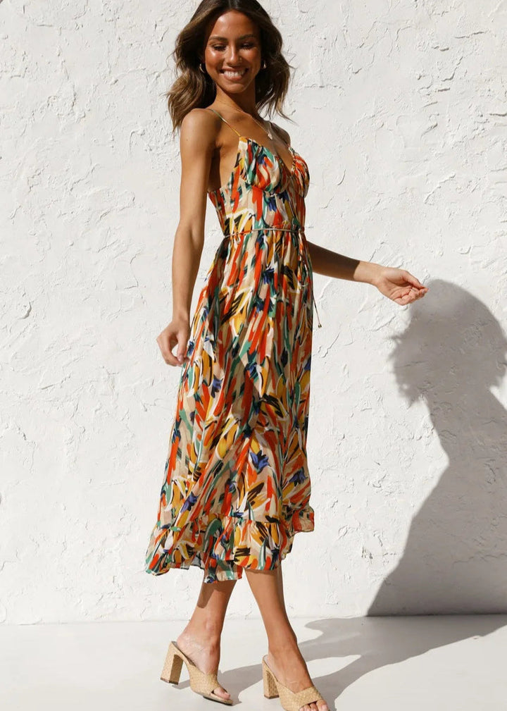 Scarlett - Elegant Print Dress