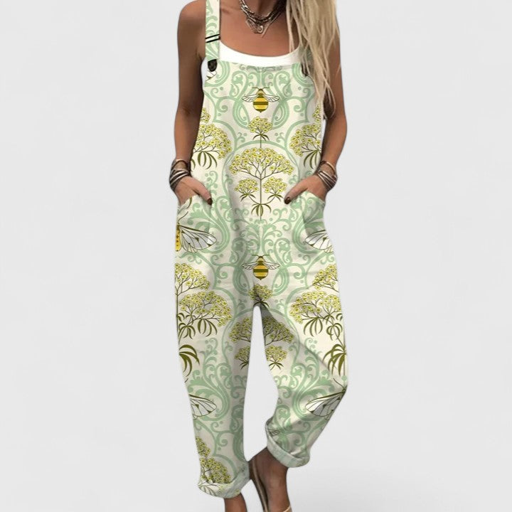 Artistic Print | Wide Leg Jumpsuit