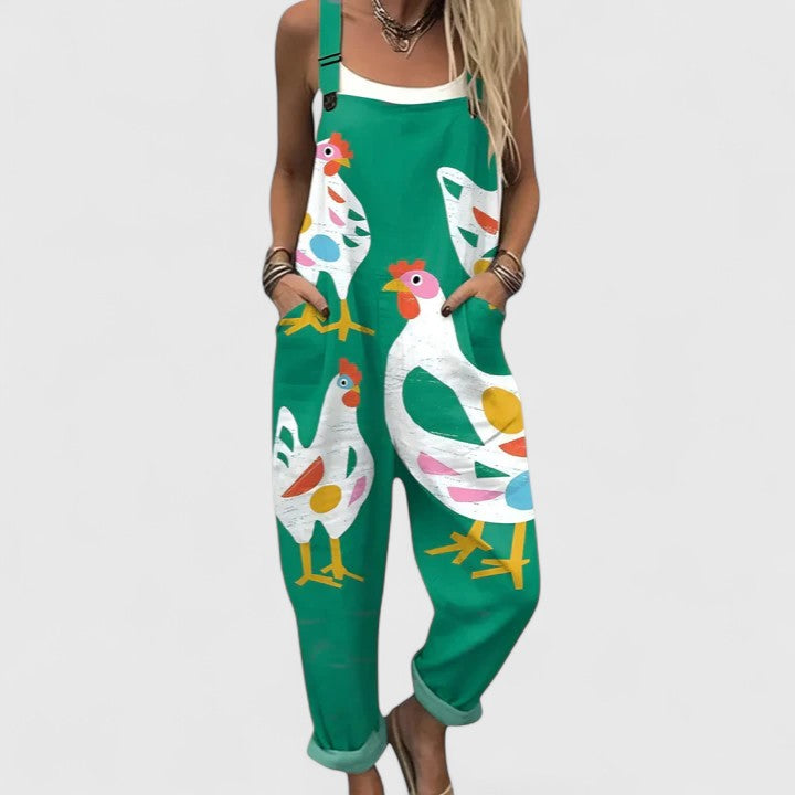 Artistic Print | Wide Leg Jumpsuit