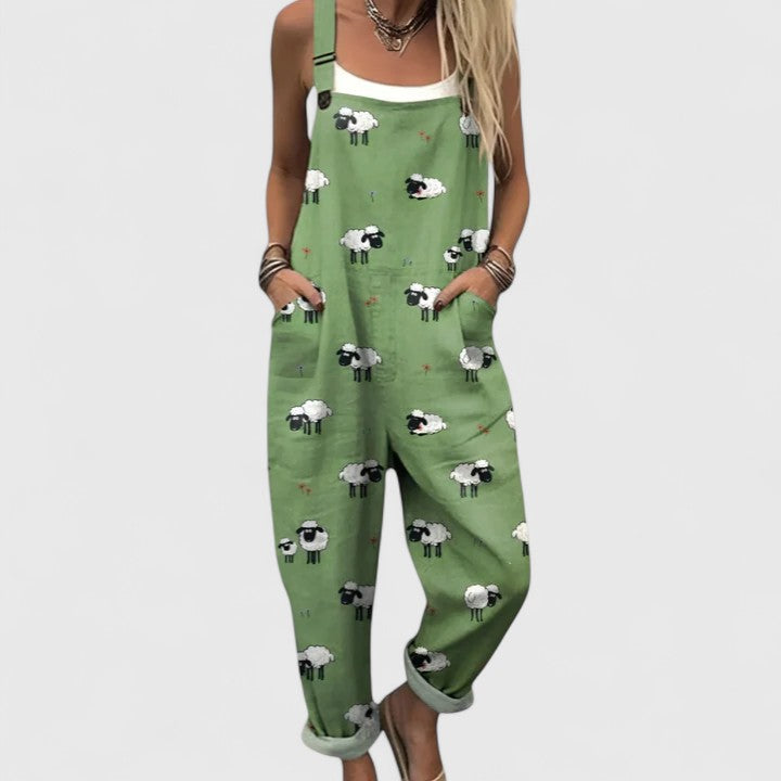 Artistic Print | Wide Leg Jumpsuit