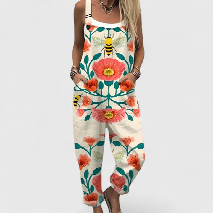 Artistic Print | Wide Leg Jumpsuit
