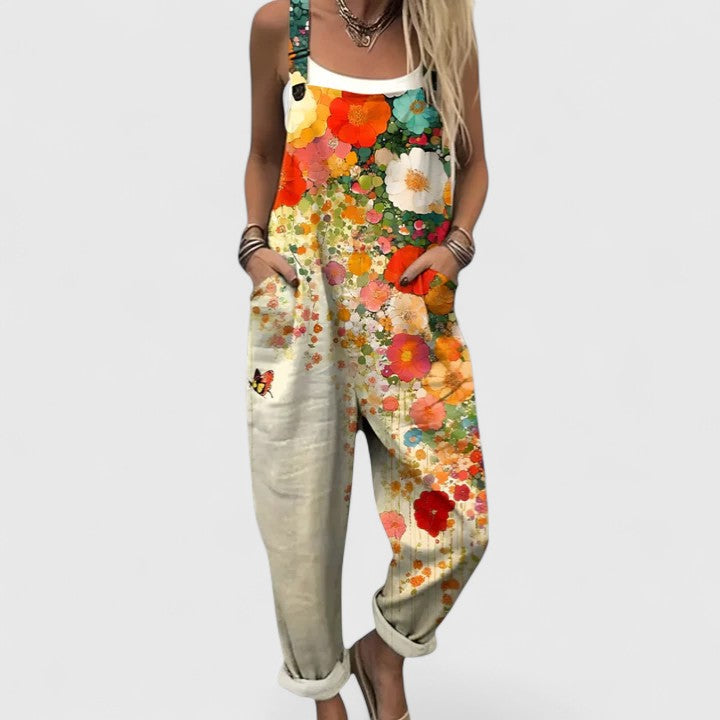 Artistic Print | Wide Leg Jumpsuit