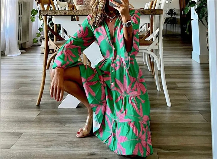 Everlen™ - Boho Bloom Midi Dress