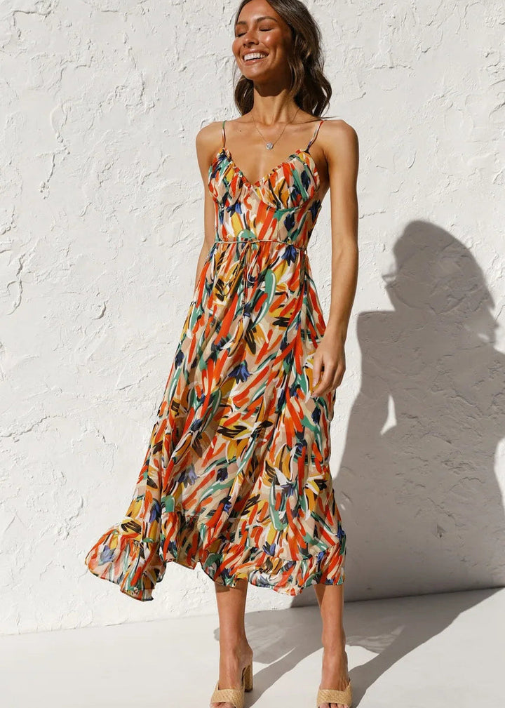 Scarlett - Elegant Print Dress