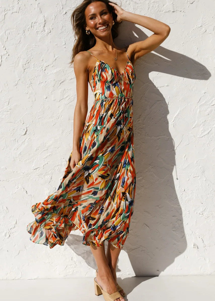Scarlett - Elegant Print Dress