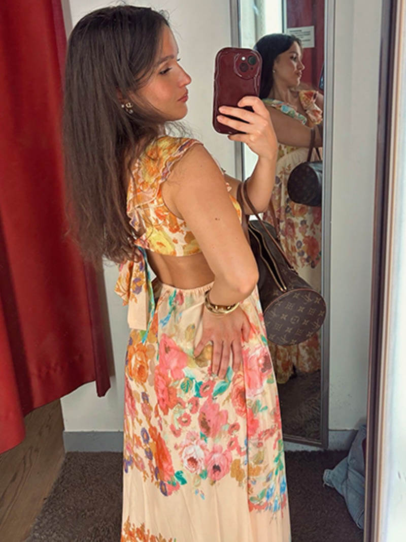 Luise | V-Neck Open Back Dress