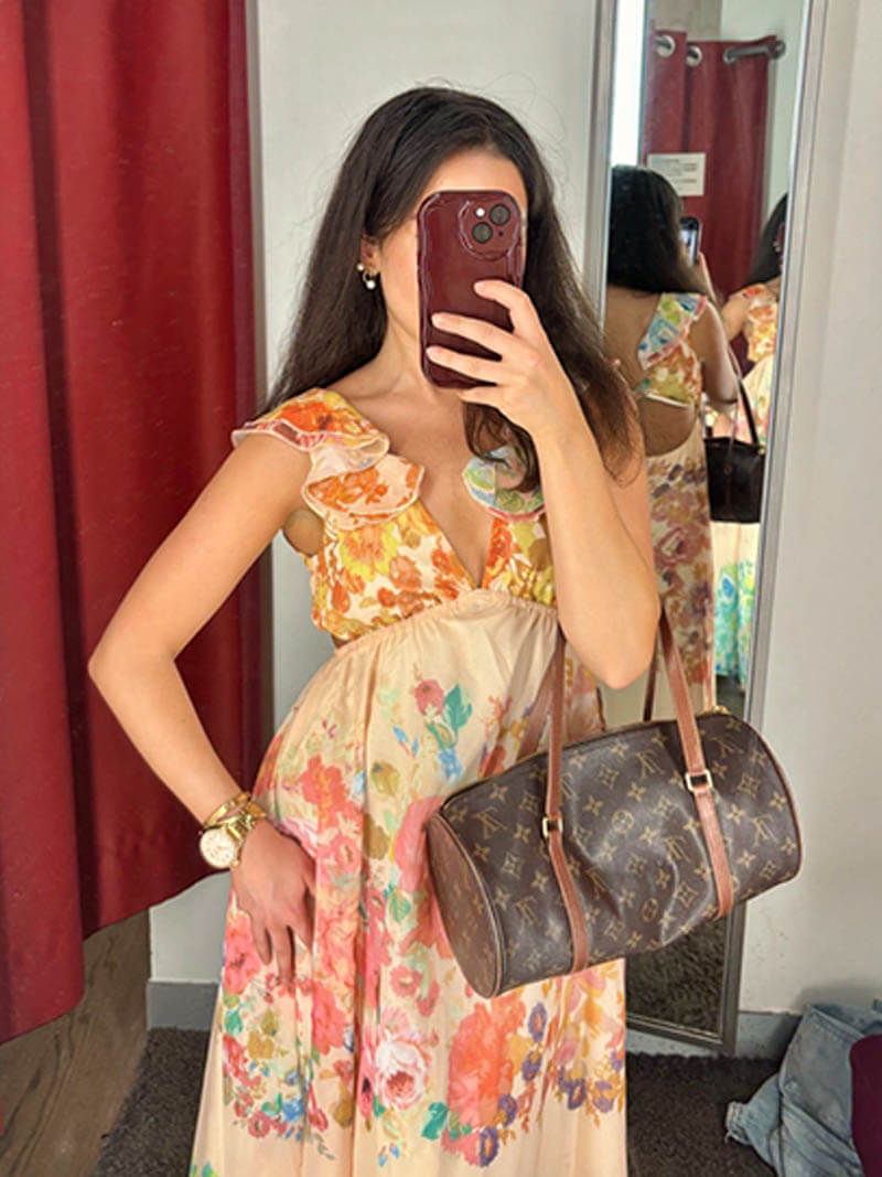 Luise | V-Neck Open Back Dress