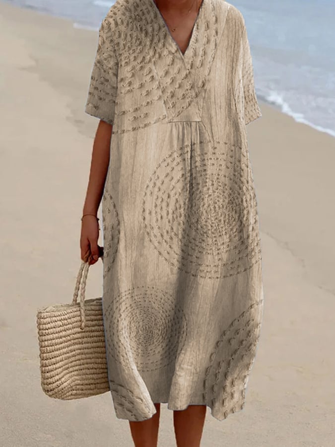 Women'S Casual Printed Loose Dress